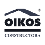 Logo  oikos cuadrado byn